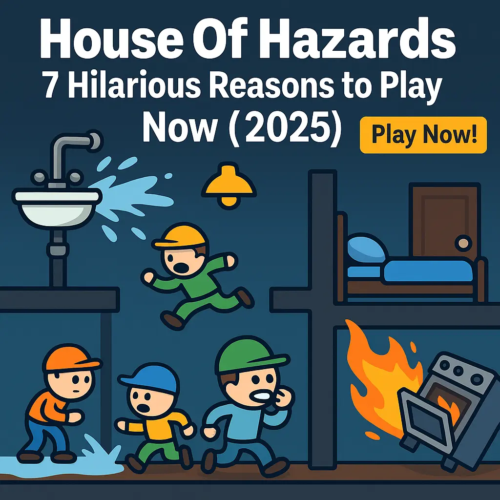 Screenshot of House Of Hazards gameplay – local multiplayer chaos, trap-based platformer fun, and physics comedy in action. Play Now! 2025